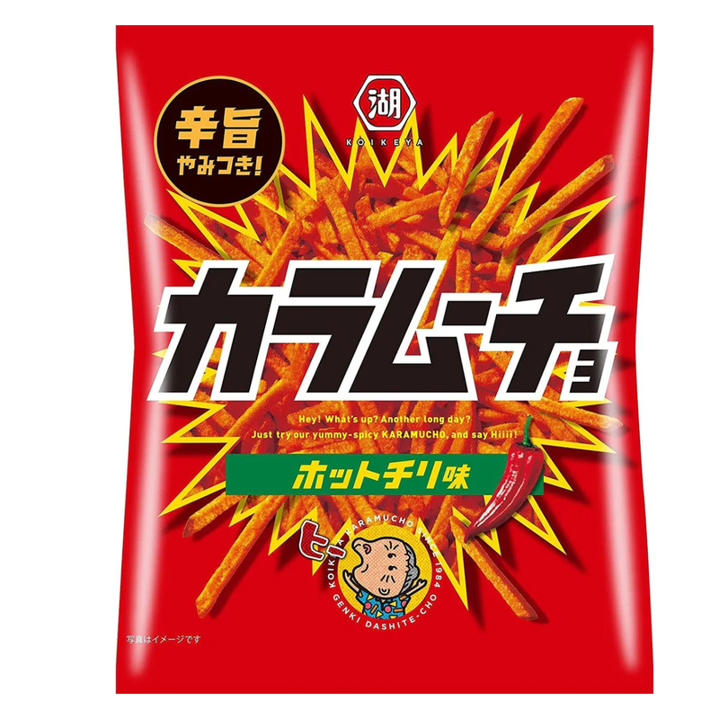 Koikeya Karamucho Potato Chips - Hot Chili Sticks (97g)