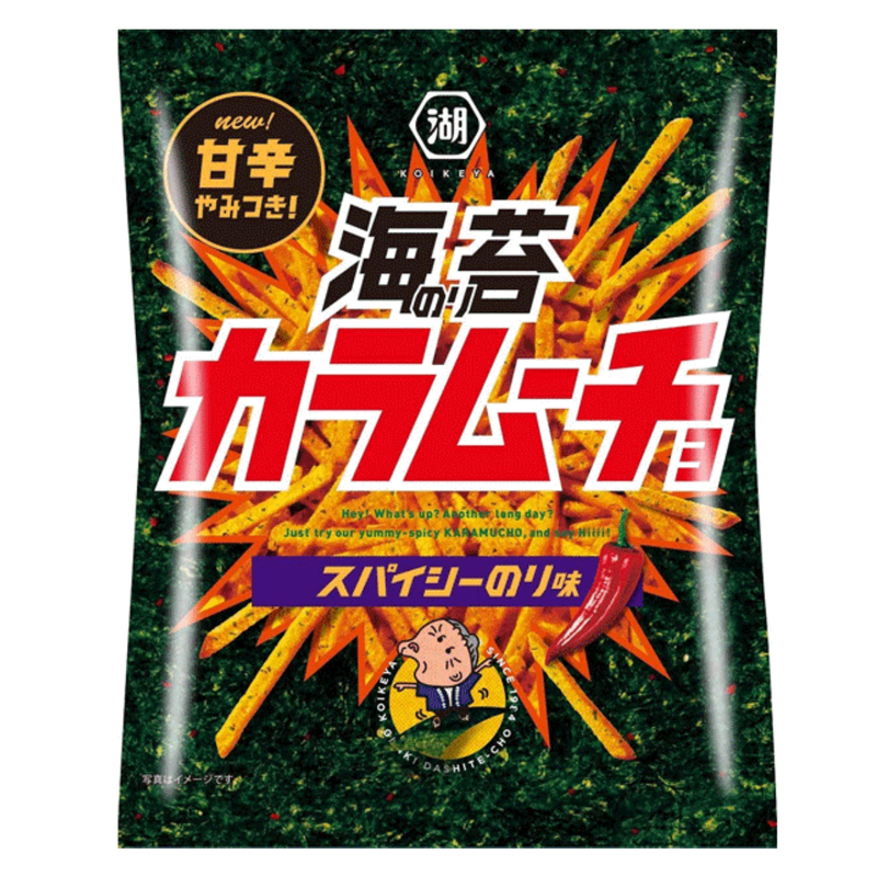 Koikeya Karamucho Potato Chips - Spicy Nori Sticks (102g)