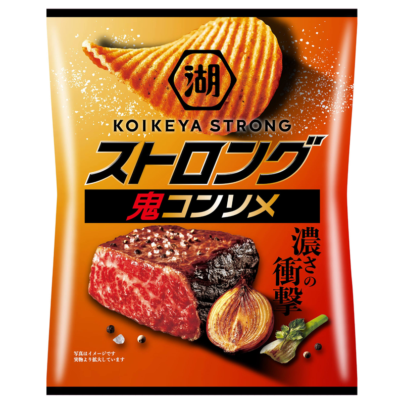 Koikeya Strong Potato Chips - Beef Flavour (55g)