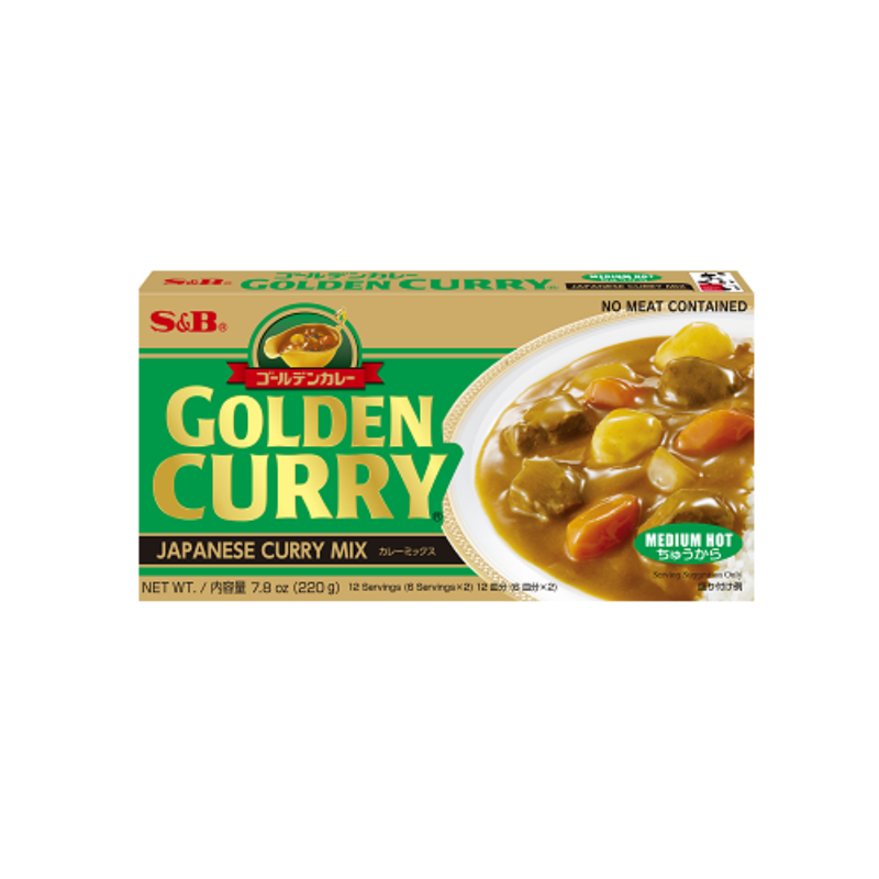 S&B - Golden Curry Mix - Medium Hot (220g)