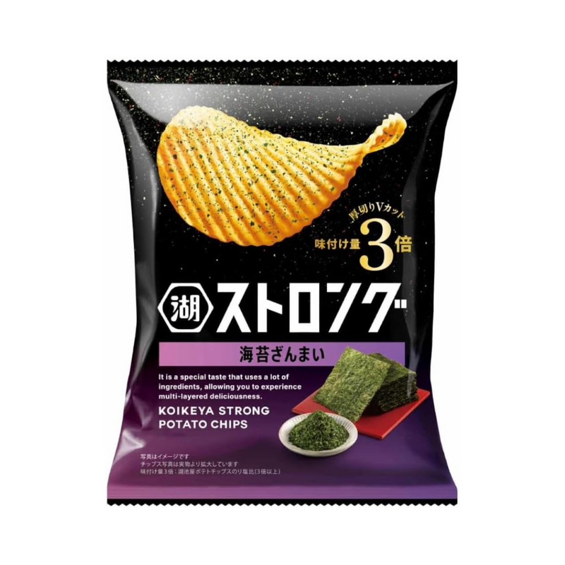 Koikeya Strong Kartoffelchips - Nori & Wasabi Geschmack (53g)