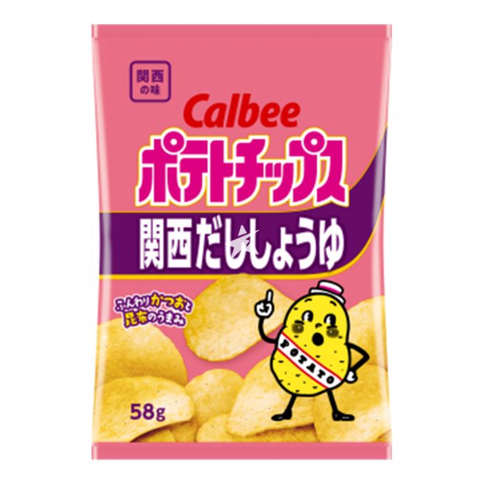 Calbee - Kartoffelchips - Kansai Dashi & Shoyu (58g)