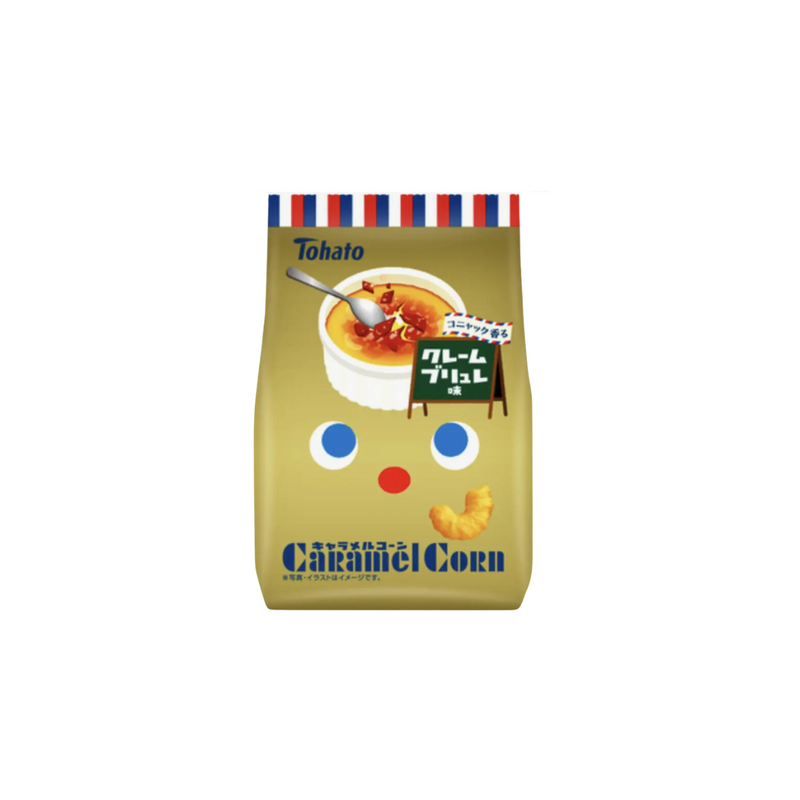 Tohato Karamell-Mais-Snack - Geschmacksrichtung Crème Brûlée (65g)