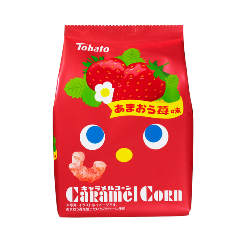 Tohato Caramel Corn Snack -  Strawberry (65g)