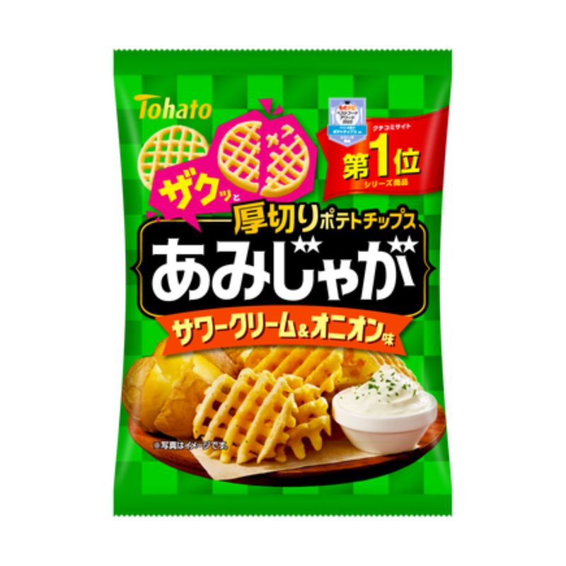 Tohato Waffle Fries - Sour Cream & Zwiebel Geschmack (58g)