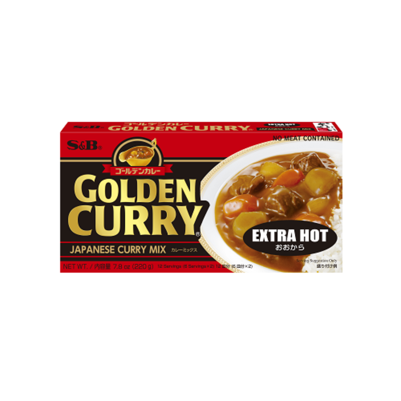S&B - Golden Curry Mix - Extra Hot (220g)