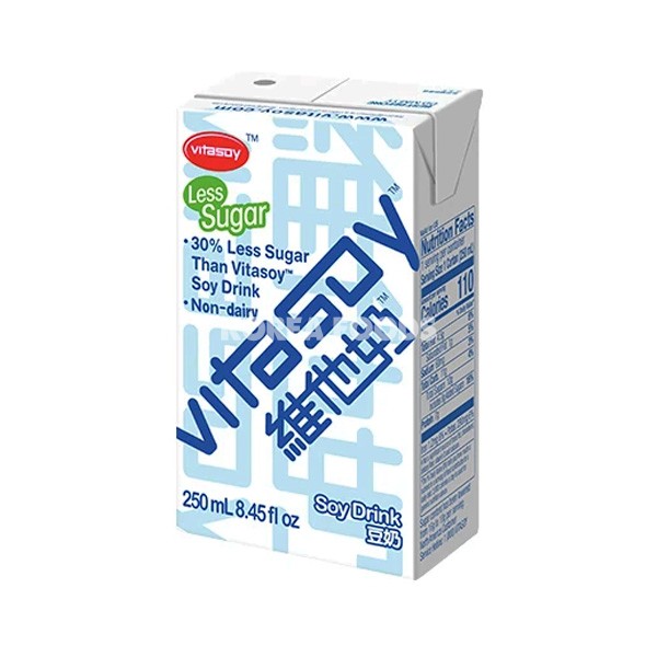 維他奶 - 少糖豆奶 (6x250毫升)