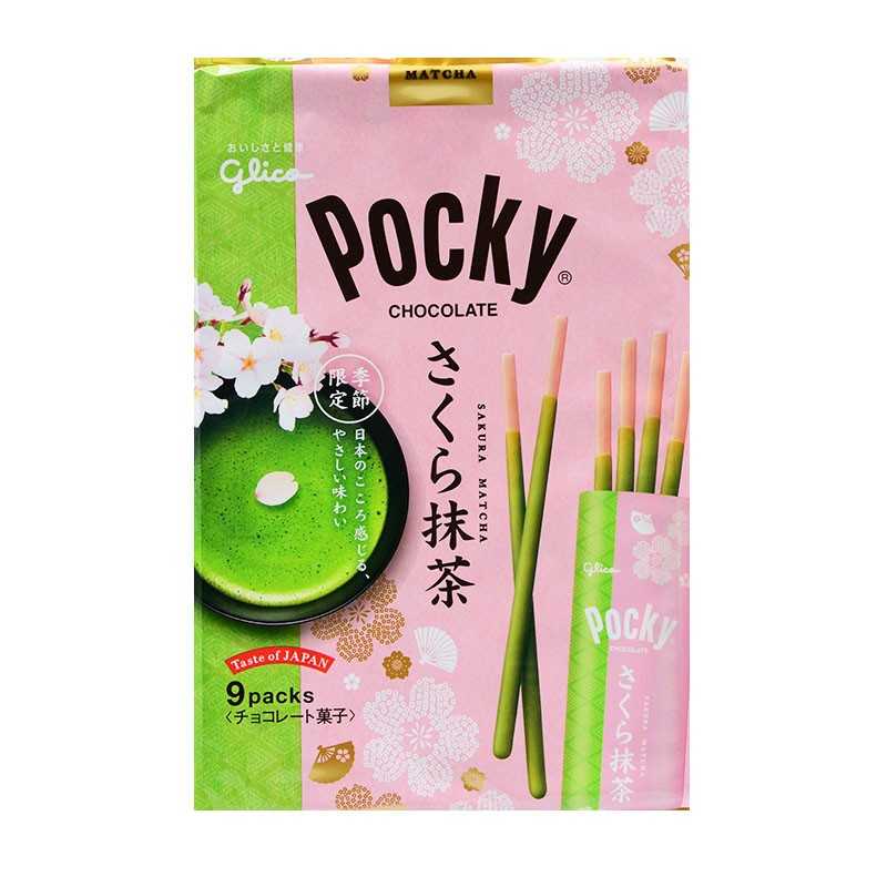 Glico Pocky Keksstäbchen - Sakura (Kirschblüte) & Matcha (114g)